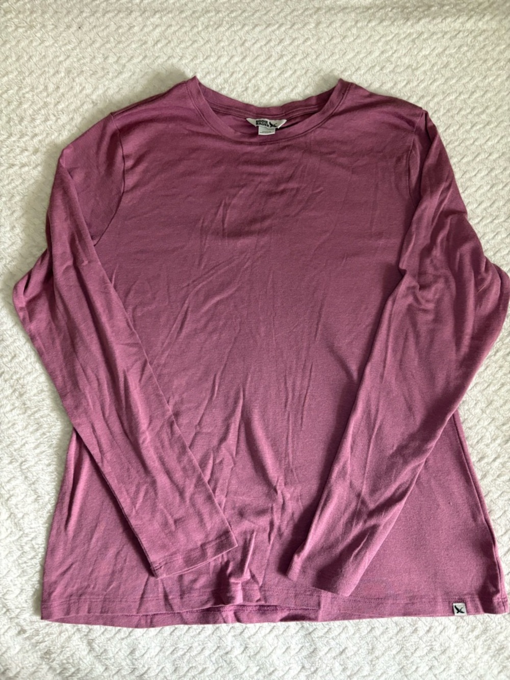 Eddie Bauer Long Sleeve Crewneck Top in Dusty Rose